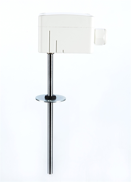 Billede af Kanalføler med flange og monteringshoved.